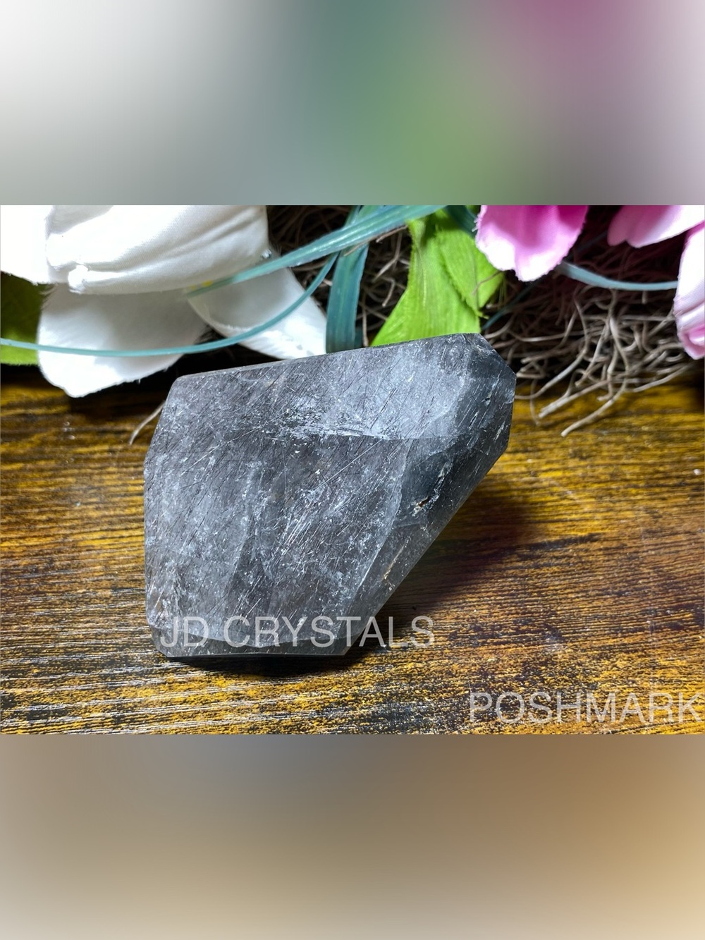 Smokey Silver & Black Rutile Quartz Freeform